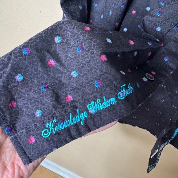 Robert Graham Shirt Mens Large Button Up Psychedlic Trippy Polka Dot - Picture 5 of 8